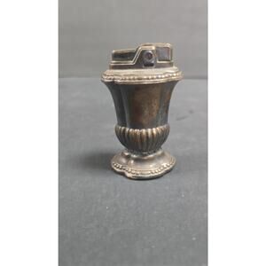 Vintage Ronson Urn Vase Style Table Lighter Made In USA Metal Patina Decor